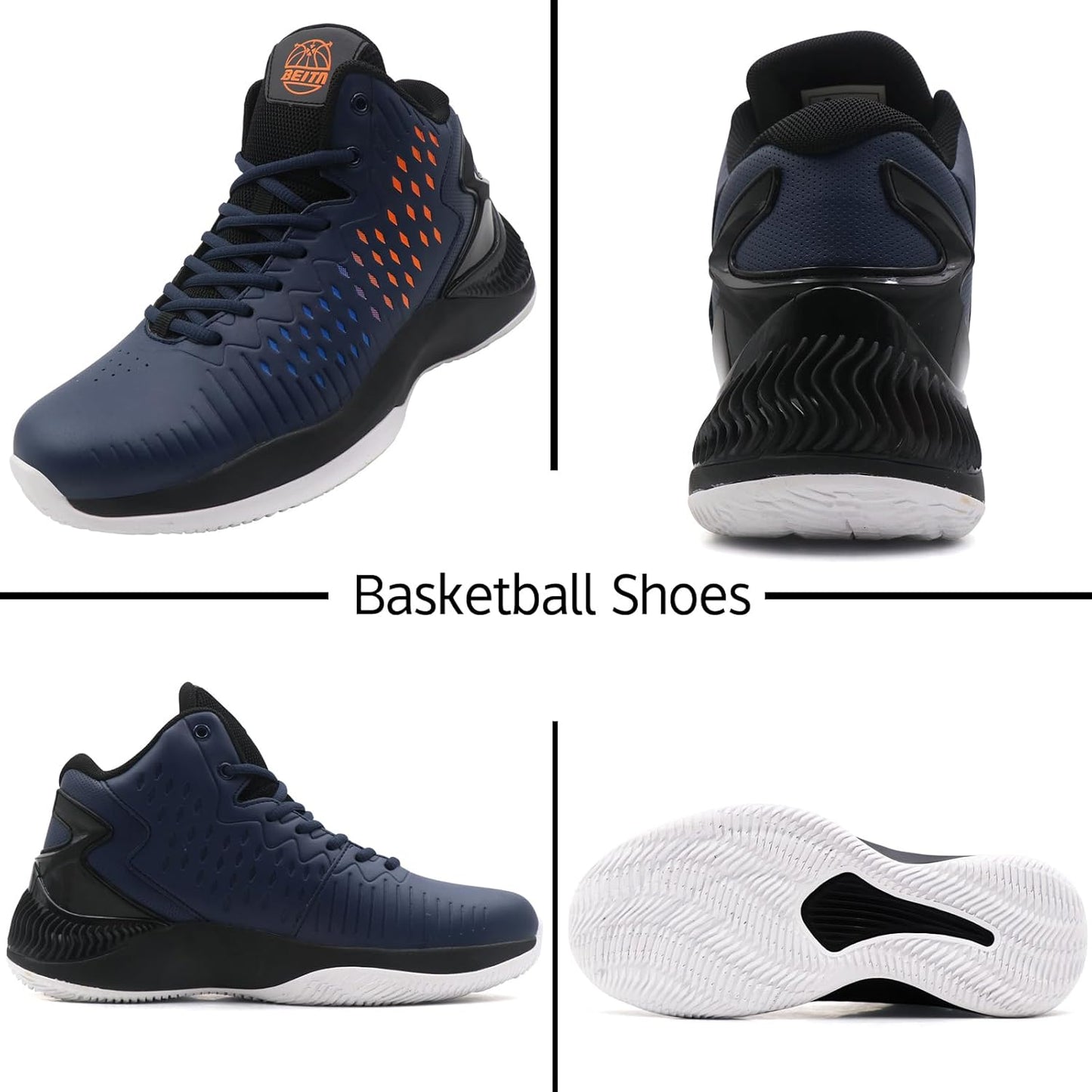 High Upper Basketball Shoes for Men Sneakers Breathable Sports Shoes anti Slip