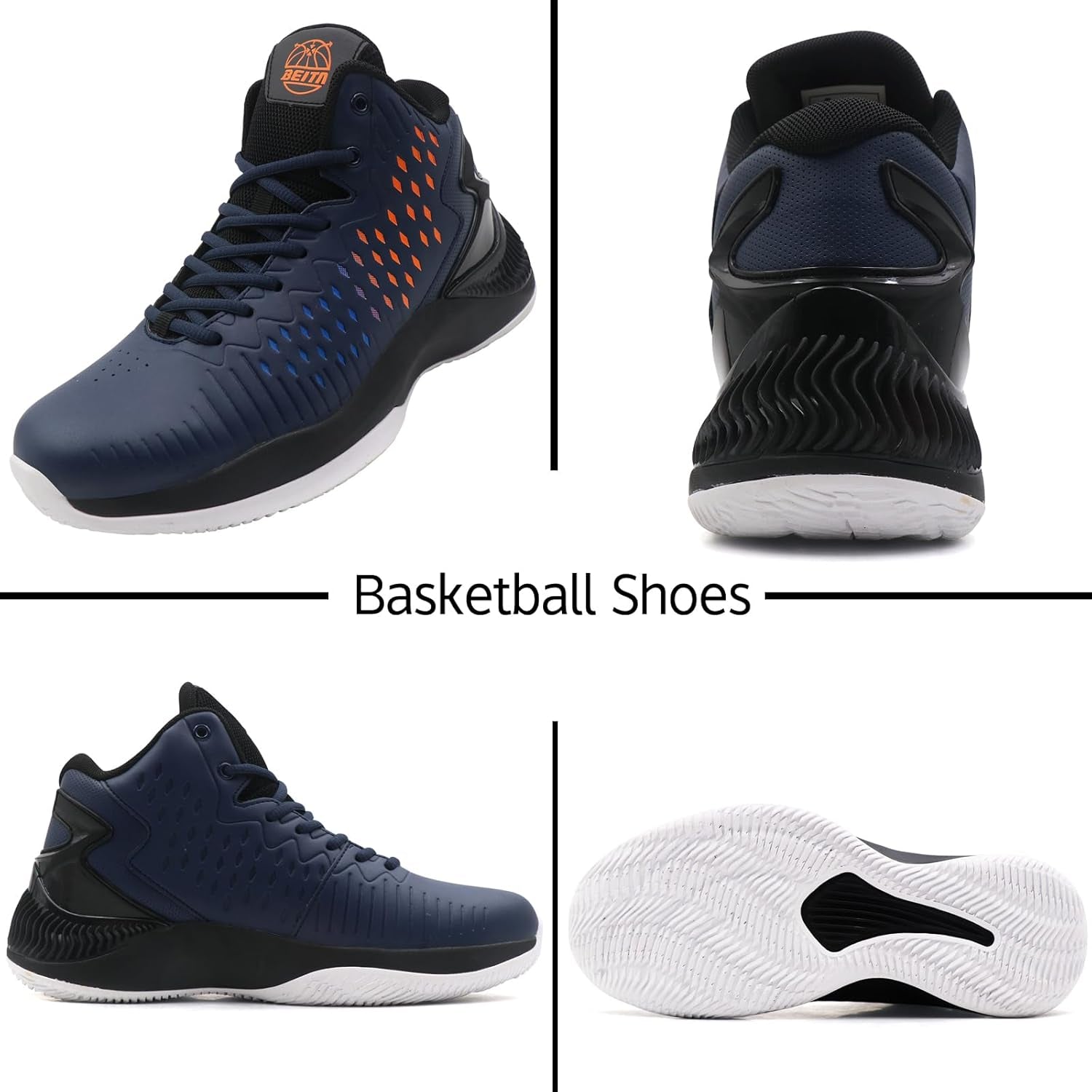 High Upper Basketball Shoes for Men Sneakers Breathable Sports Shoes anti Slip