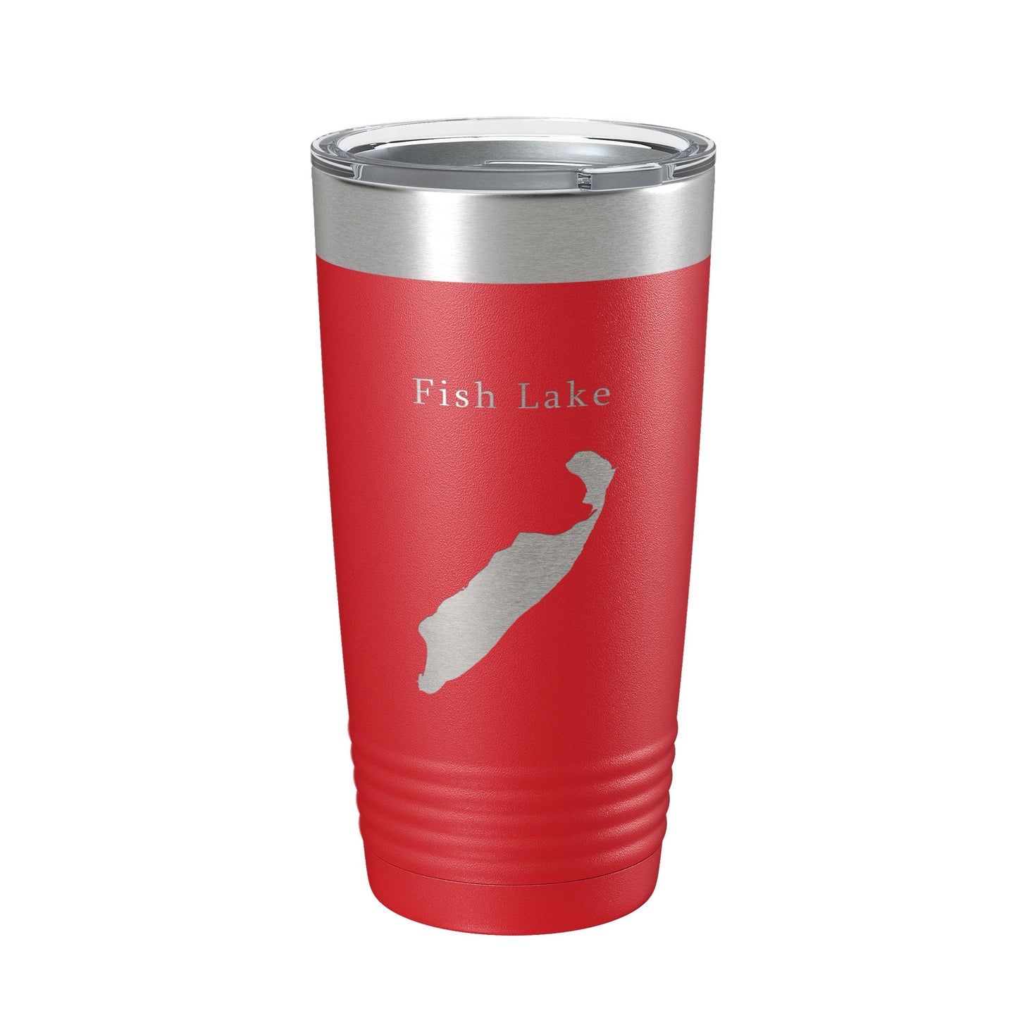 Fish Lake Map Tumbler Travel Mug Insulated Laser Engraved Coffee Cup Utah 20 oz