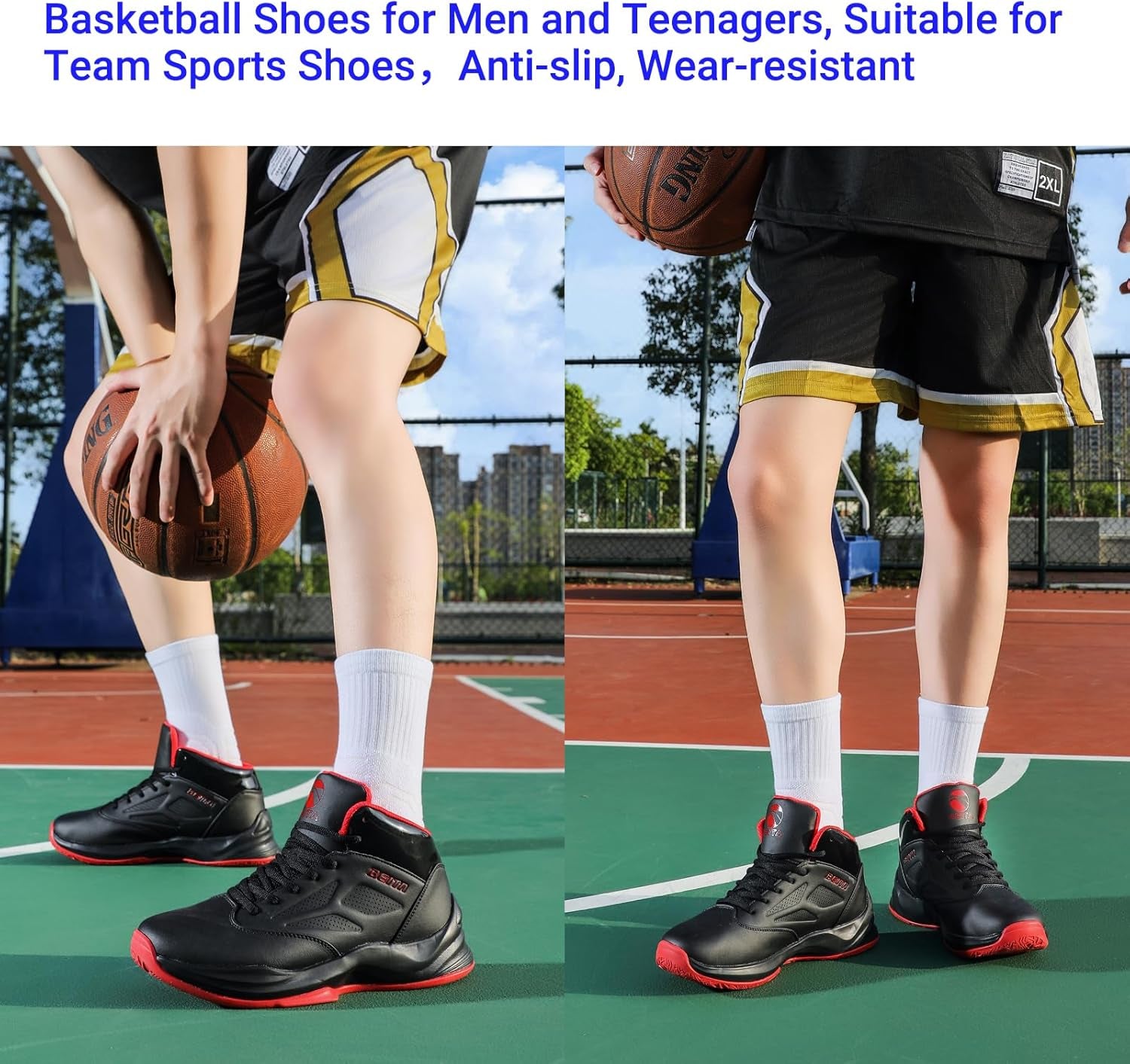 High Upper Basketball Shoes for Men Sneakers Breathable Sports Shoes anti Slip