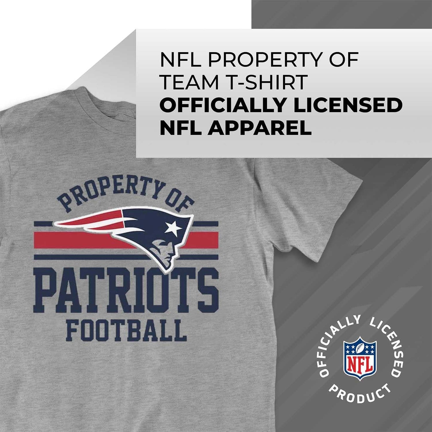 NFL Adult Property of T-Shirt - Cotton & Polyester - Show Your Team Pride with Ultimate Comfort and Quality