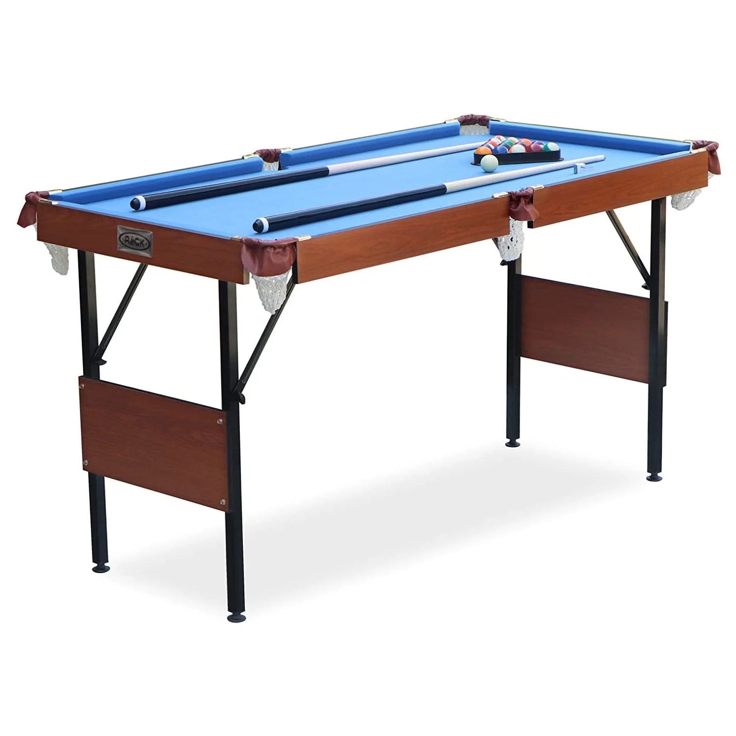Crux 55" Folding Classic Billiard Pool Table Multi Player Game, Blue