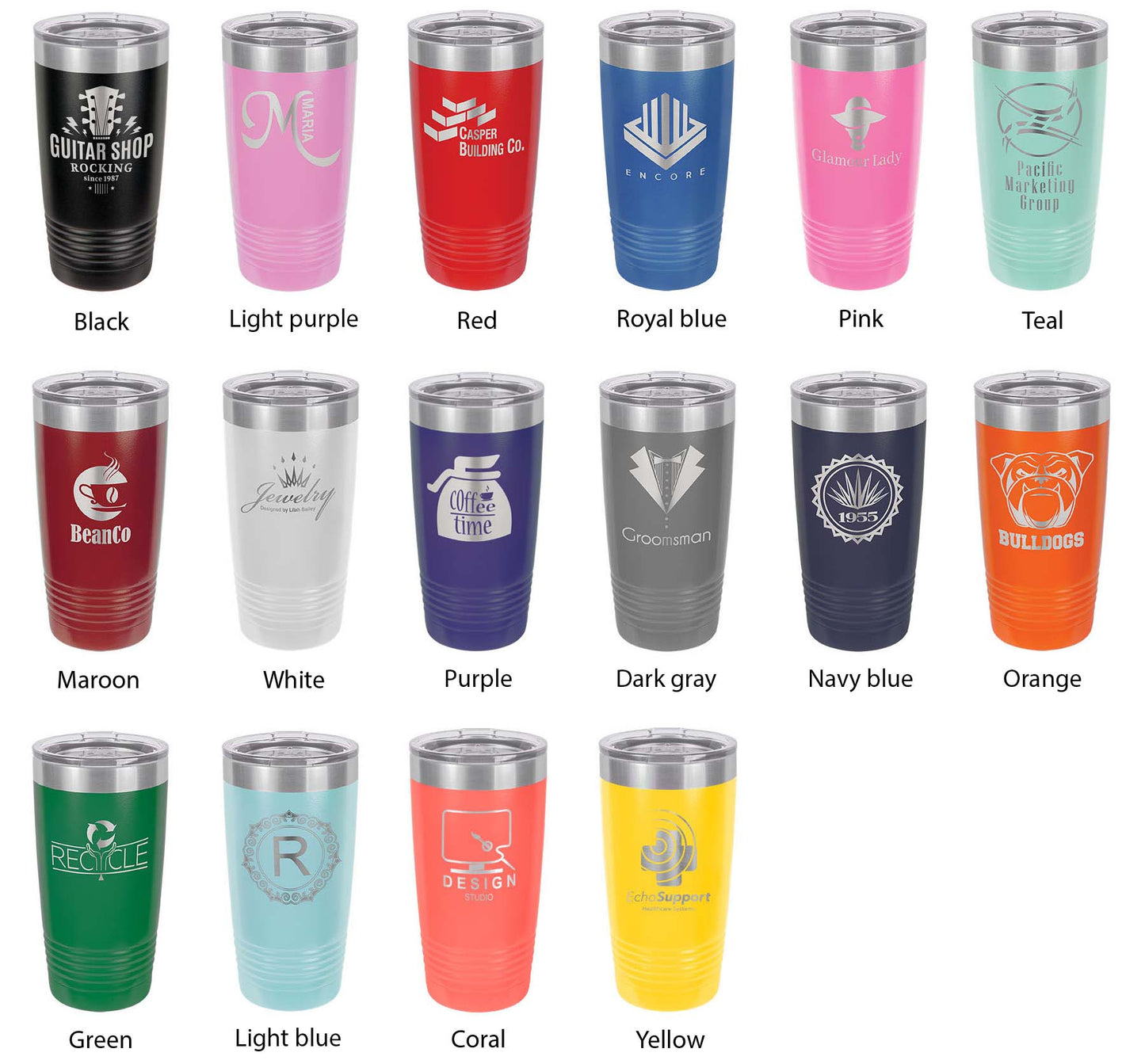 Fish Lake Map Tumbler Travel Mug Insulated Laser Engraved Coffee Cup Utah 20 oz
