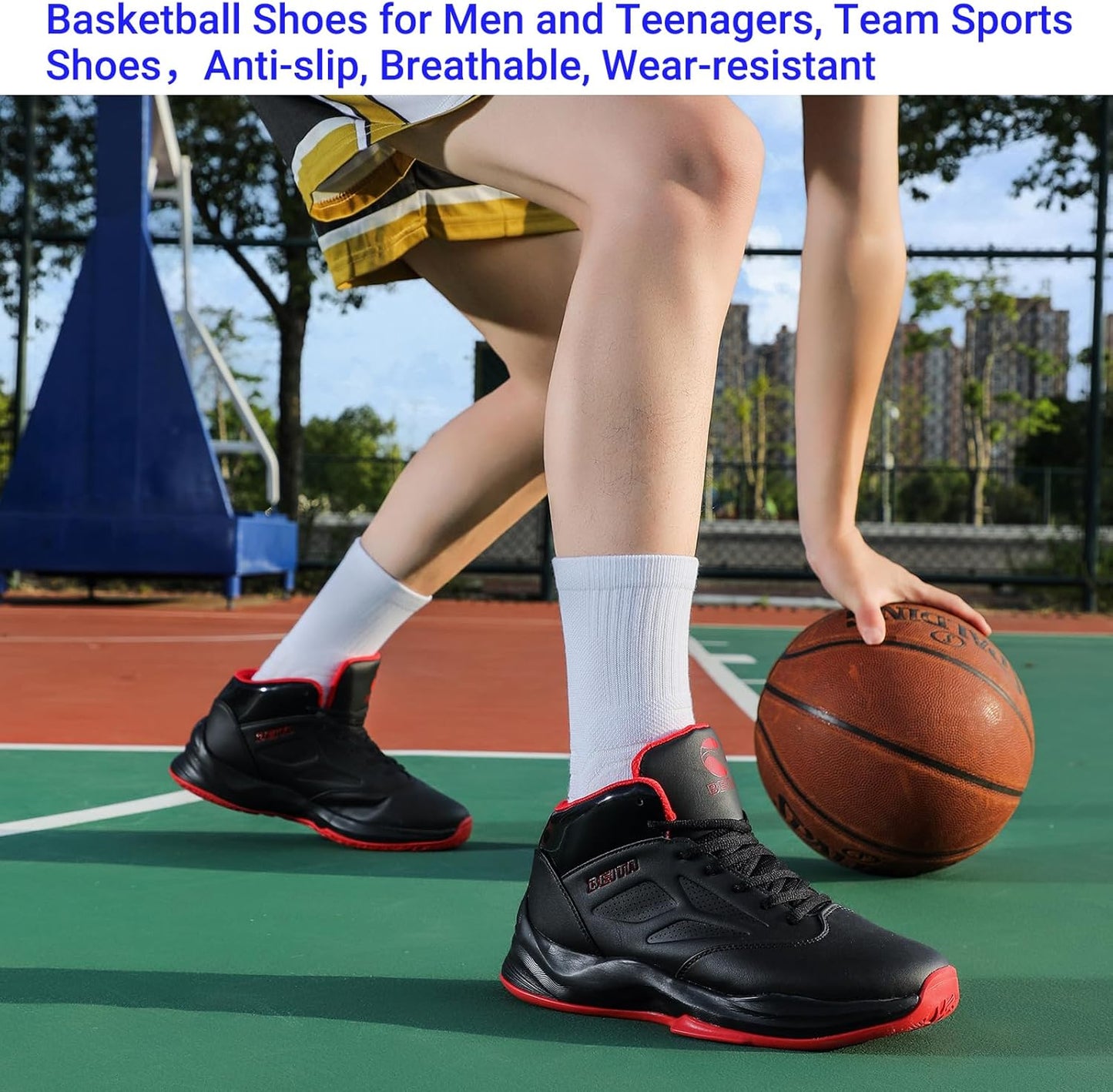 High Upper Basketball Shoes for Men Sneakers Breathable Sports Shoes anti Slip
