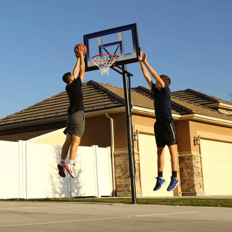 Height Adjustable In-Ground Basketball Hoop (48" Polycarbonate Backboard)