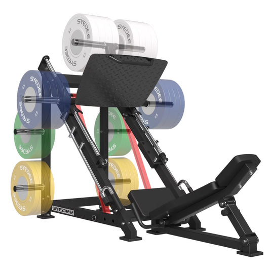 Leg Press Machine with 4 Weight Storage Posts, 2000 Lbs Capacity Adjustable Leg Machine with Linear Bearing for Leg Glute Muscles Shaping, Calf Raise Machine(Black)