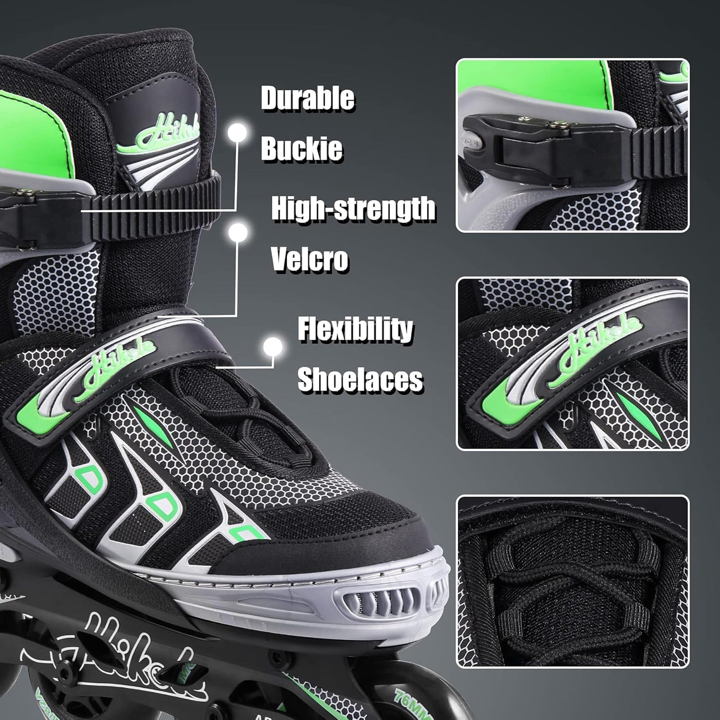 Adjustable Inline Skates for Kids and Adults, Outdoor Roller Fitness Blades for Men and Women, Beginner Roller Skates for Girls and Boys