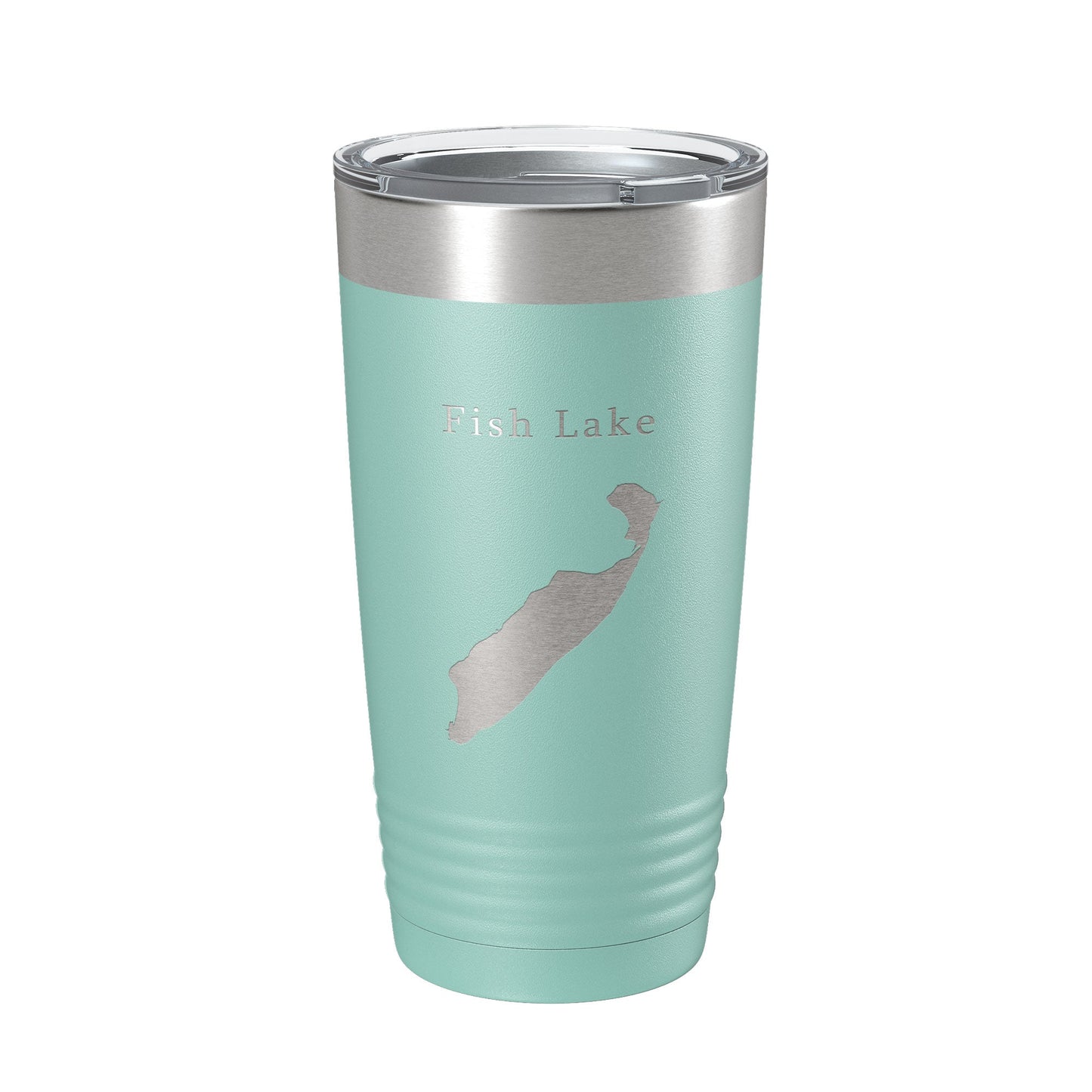 Fish Lake Map Tumbler Travel Mug Insulated Laser Engraved Coffee Cup Utah 20 oz