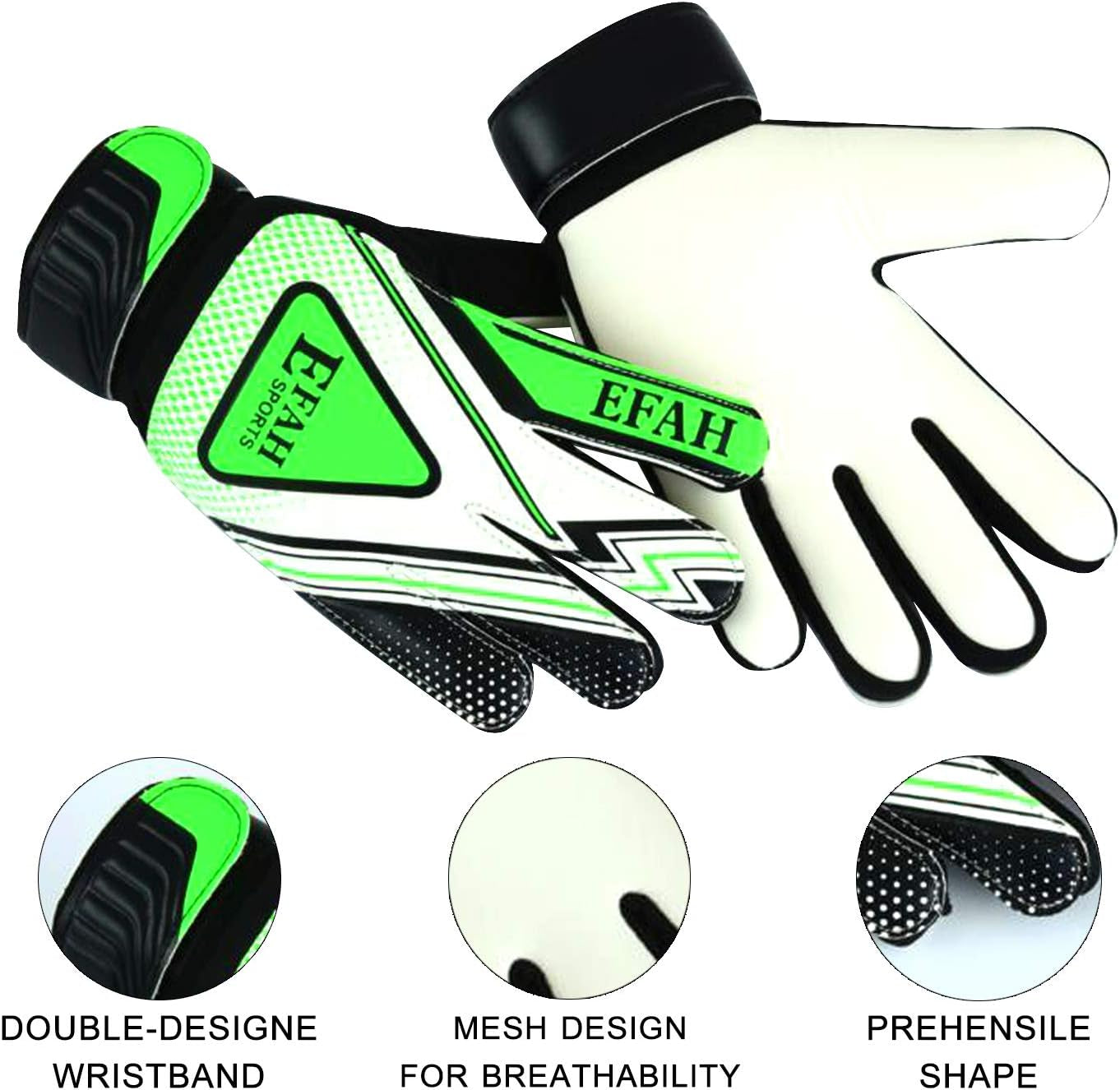Soccer Goalie Goalkeeper Gloves for Kids Boys Children Football Gloves with Strong Grips Palms