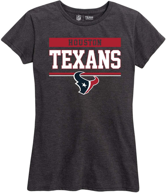 NFL Women'S Team Block plus Sized Relaxed Fit T-Shirt - Charcoal Tagless Tee - Perfect Comfort & Style