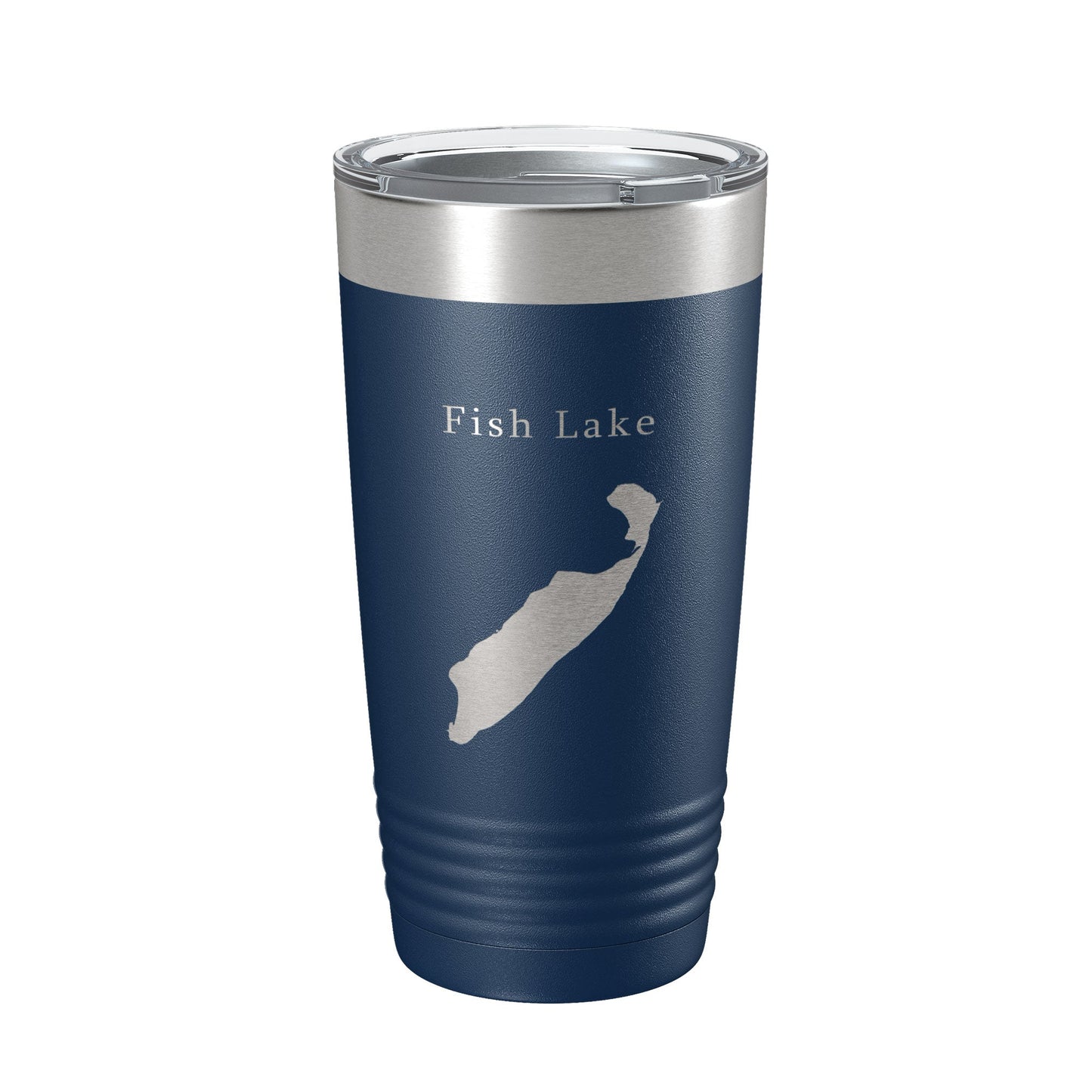 Fish Lake Map Tumbler Travel Mug Insulated Laser Engraved Coffee Cup Utah 20 oz