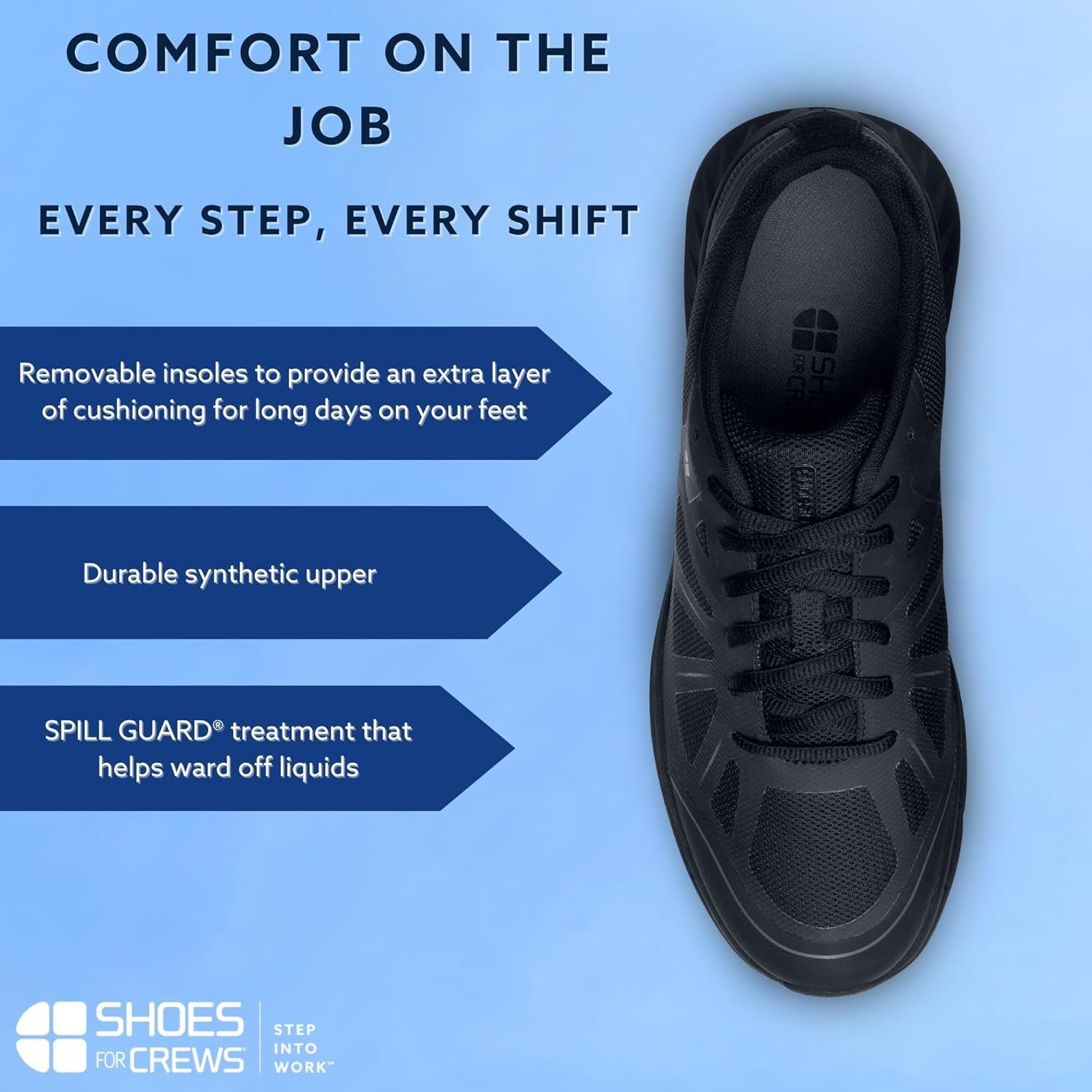Men'S Slip-Resistant Work Sneakers - Comfortable, Non-Slip Work Shoes for Men in Food Service, Hospitality, Healthcare & More - Endurance II