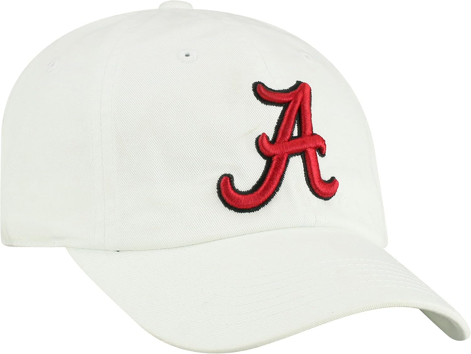 NCAA Mens College Town Crew Adjustable Cotton Crew Hat Cap (Alabama Crimson Tide-White, Adjustable)