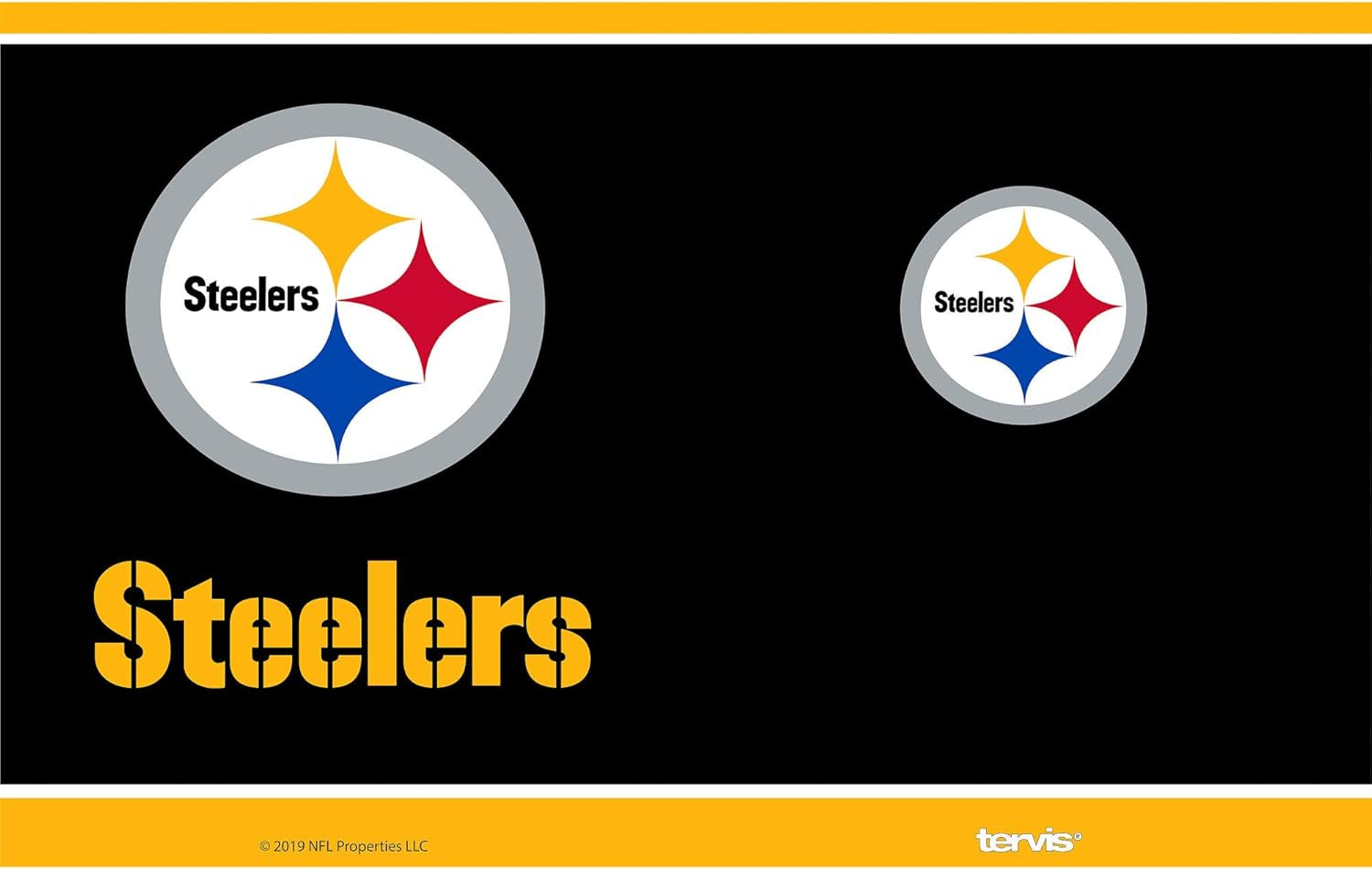 Triple Walled NFL® Pittsburgh Steelers Insulated Tumbler Cup Keeps Drinks Cold & Hot, 20Oz - Stainless Steel, Touchdown