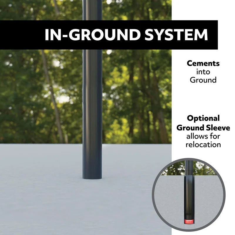 Height Adjustable In-Ground Basketball Hoop (48" Polycarbonate Backboard)