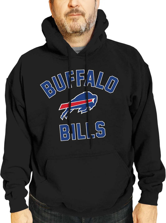 NFL Adult Gameday Hooded Sweatshirt - Poly Fleece Cotton Blend - Stay Warm and Represent Your Team in Style