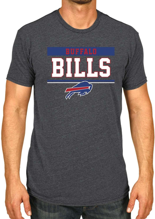 NFL Adult Team Block Tagless T-Shirt - Cotton Blend - Charcoal - Perfect for Game Day - Comfort and Style
