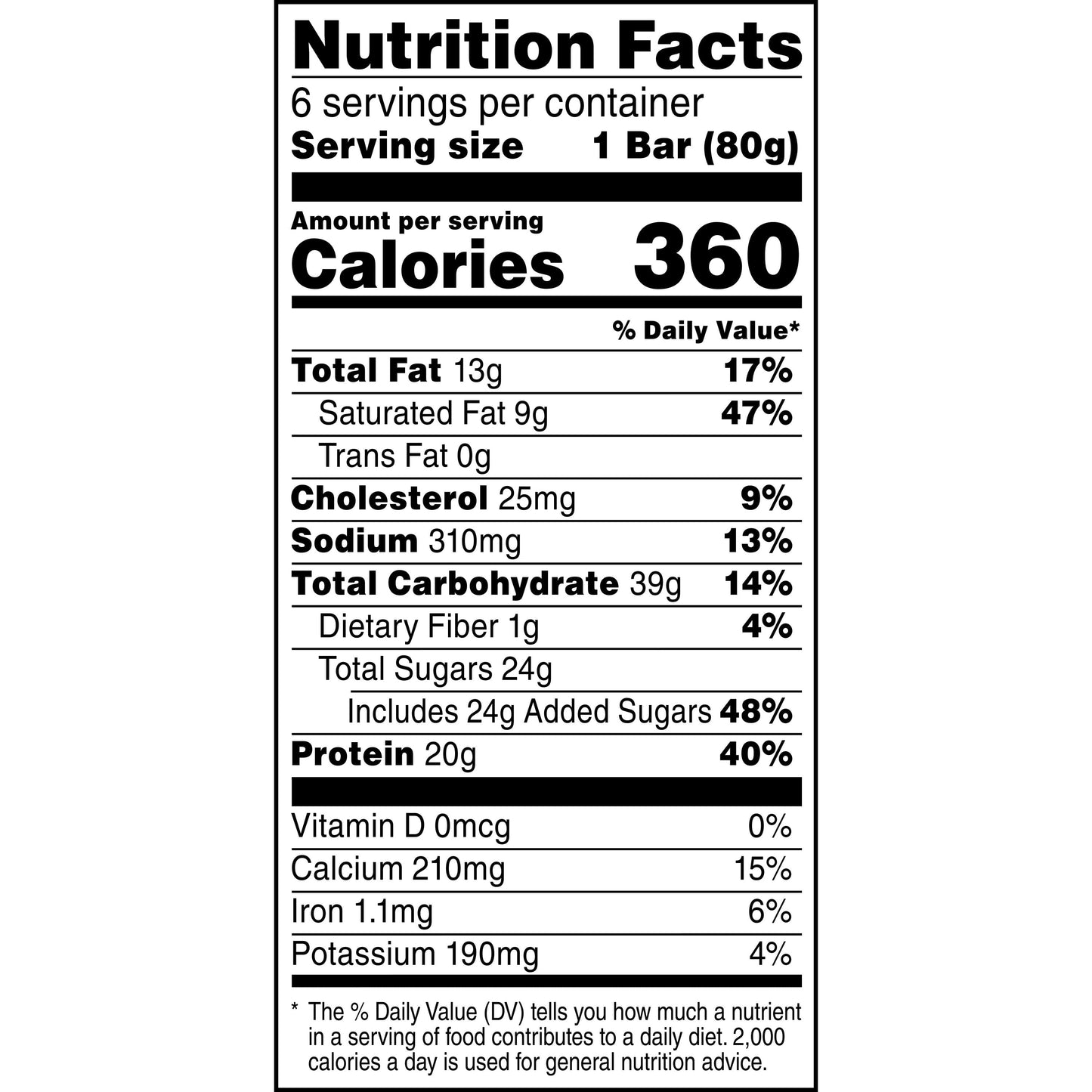 (3 Pack)  Protein Bars, Peanut Butter Chocolate, 20G Protein, 6 Bars