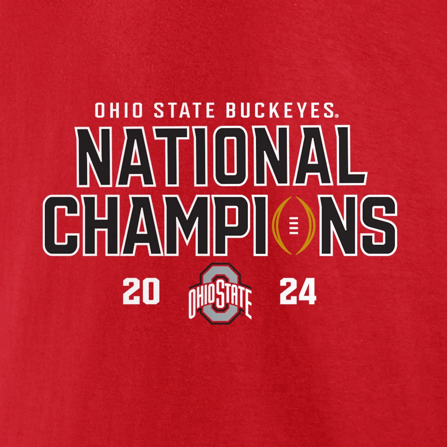 Men'S  Scarlet Ohio State Buckeyes College Football Playoff 2024 National Champions Schedule T-Shirt