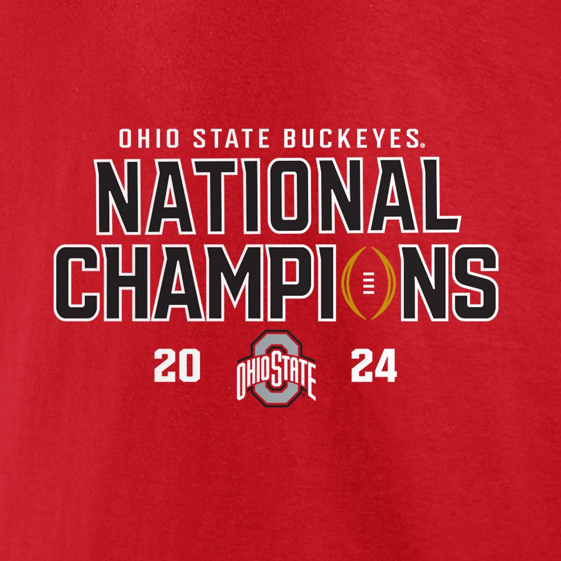 Men'S  Scarlet Ohio State Buckeyes College Football Playoff 2024 National Champions Schedule T-Shirt