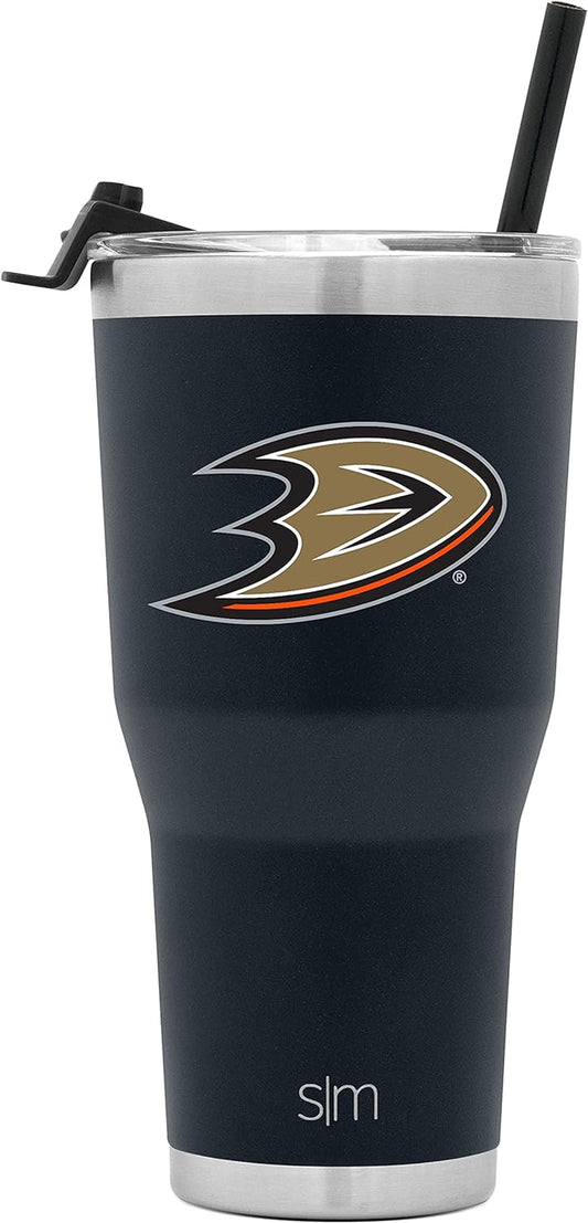 Officially Licensed NHL Anaheim Ducks 30Oz Cruiser Tumbler Insulated Travel Mug Cup with Flip Lid and Straw