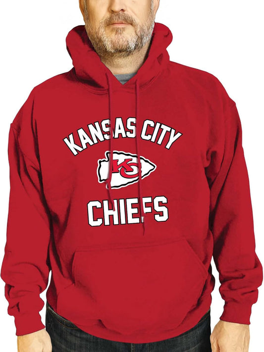 NFL Adult Gameday Hooded Sweatshirt - Poly Fleece Cotton Blend - Stay Warm and Represent Your Team in Style