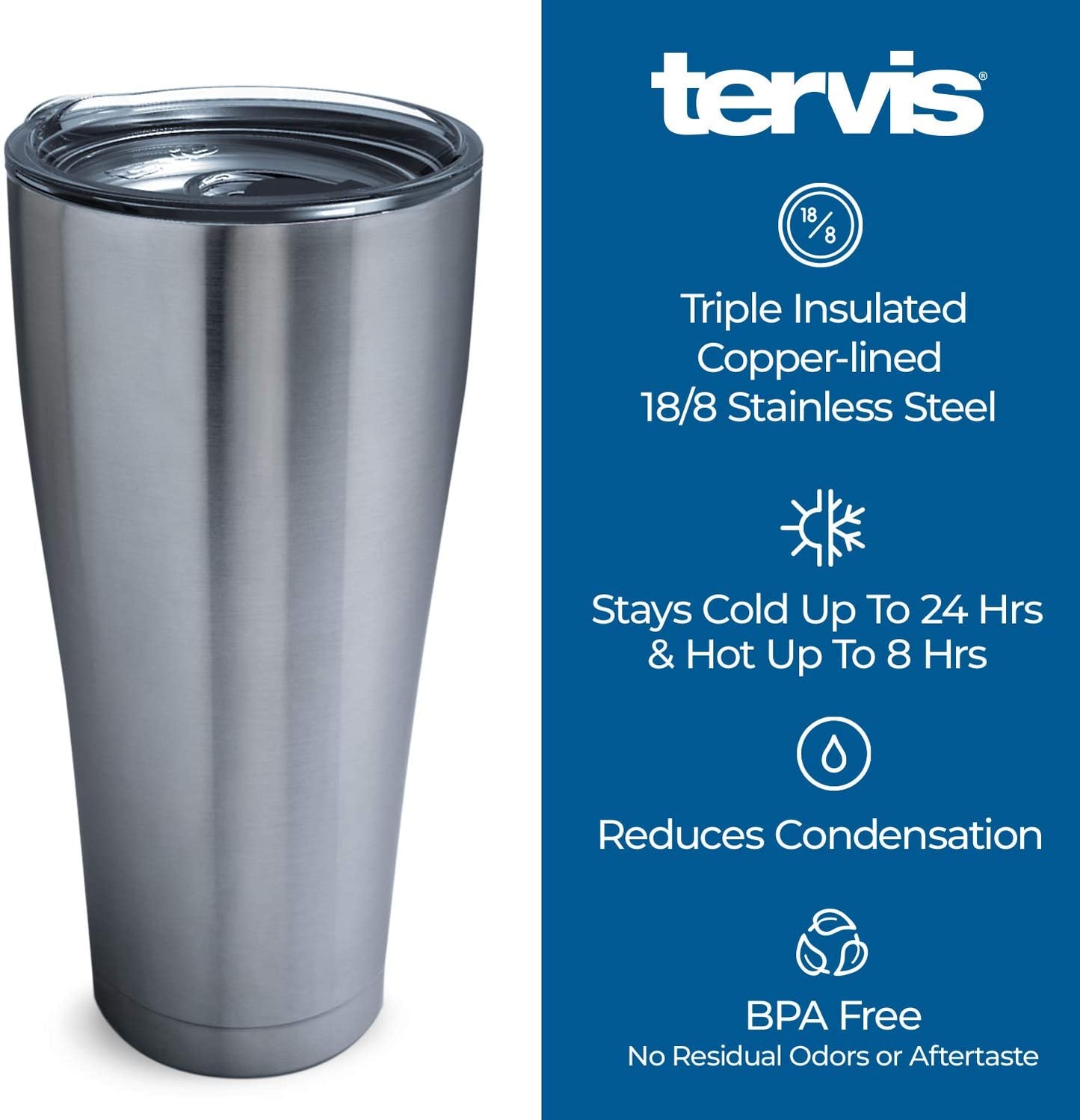 Triple Walled NFL Cleveland Browns Insulated Tumbler Cup Keeps Drinks Cold & Hot, 30Oz - Stainless Steel, Tradition
