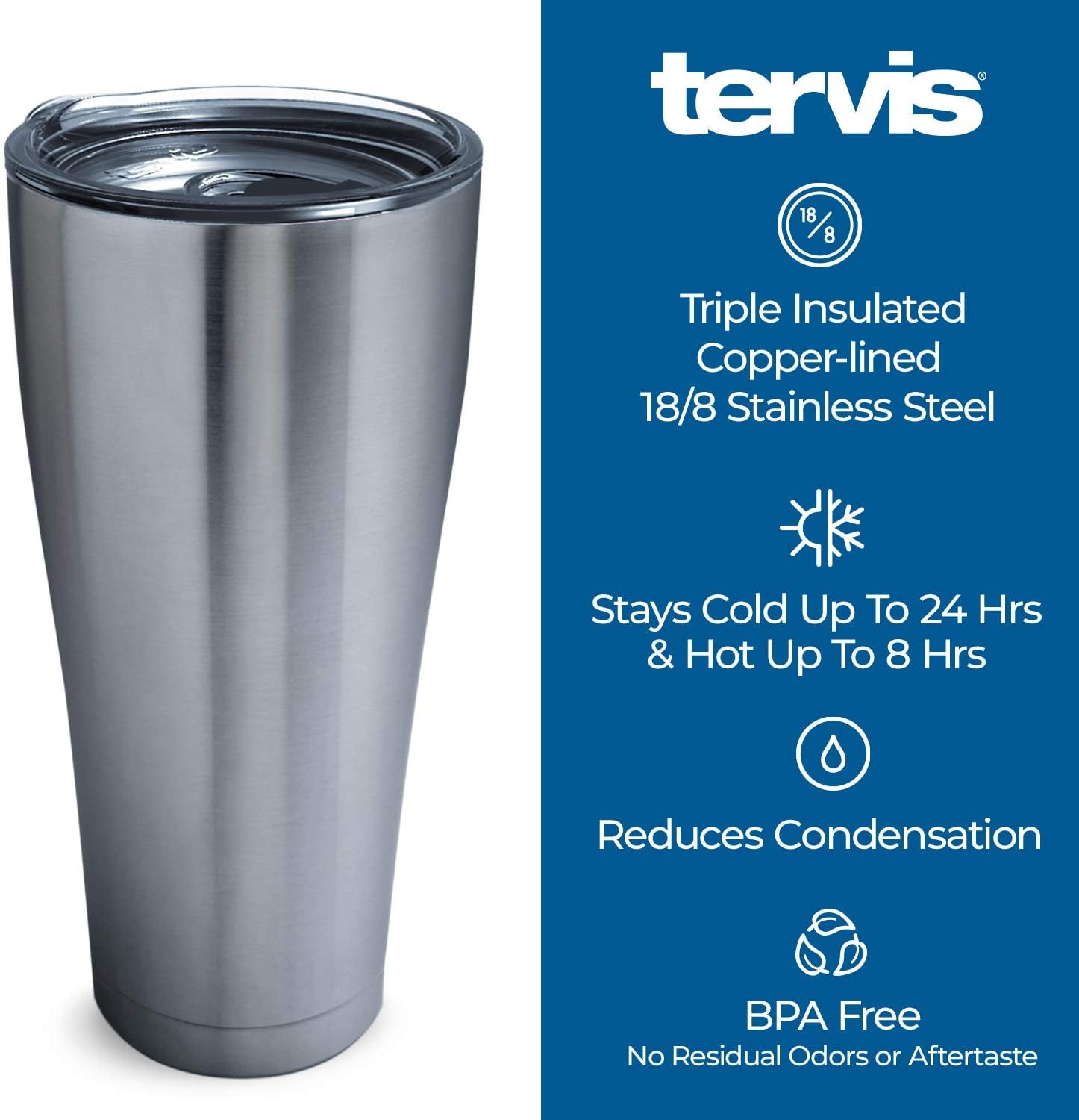 Triple Walled NFL Cleveland Browns Insulated Tumbler Cup Keeps Drinks Cold & Hot, 30Oz - Stainless Steel, Tradition