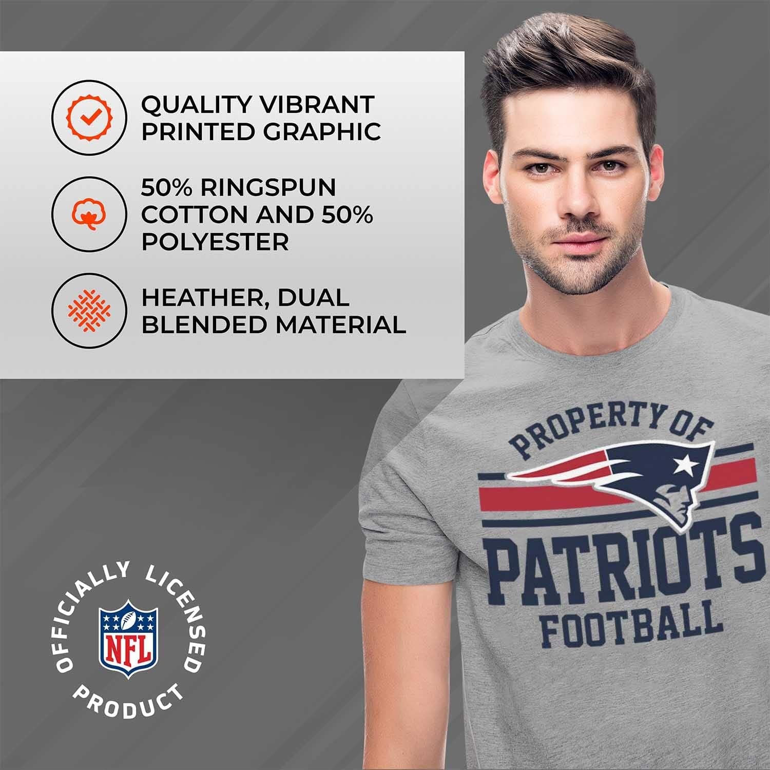 NFL Adult Property of T-Shirt - Cotton & Polyester - Show Your Team Pride with Ultimate Comfort and Quality