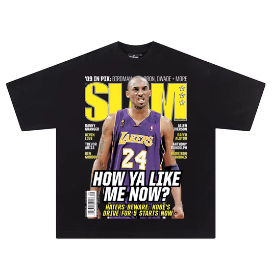 2026 Kobe Bryant Portrait NBA Lakers Star Black Mamba Basketball Summer Short-Sleeved T-Shirt Men Women Jerseys Loose Jerseys