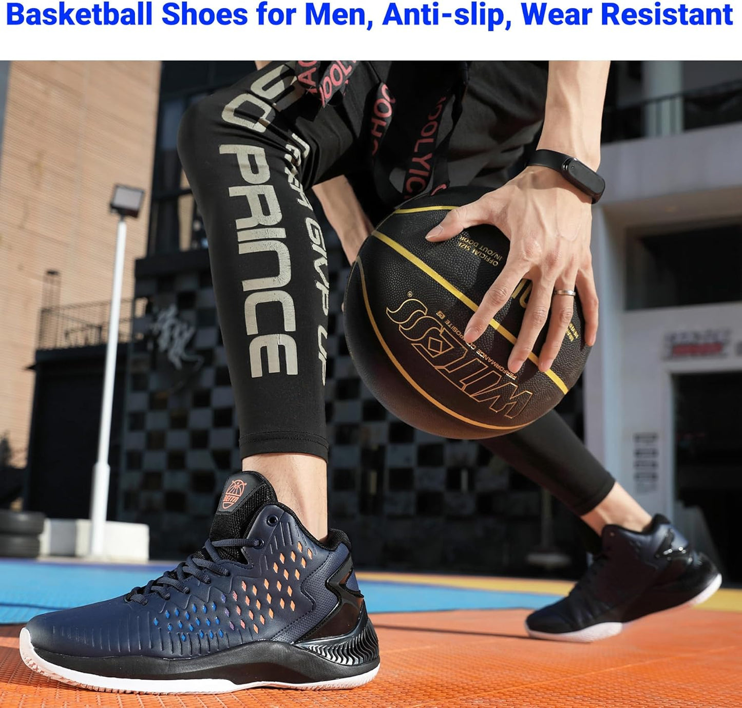 High Upper Basketball Shoes for Men Sneakers Breathable Sports Shoes anti Slip