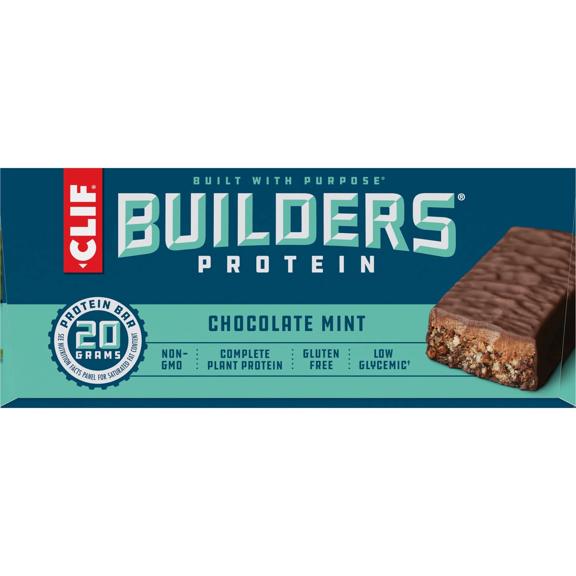 CLIF  Protein Bars Chocolate Mint Flavor, Plant Protein, Gluten Free Bars, 12Ct