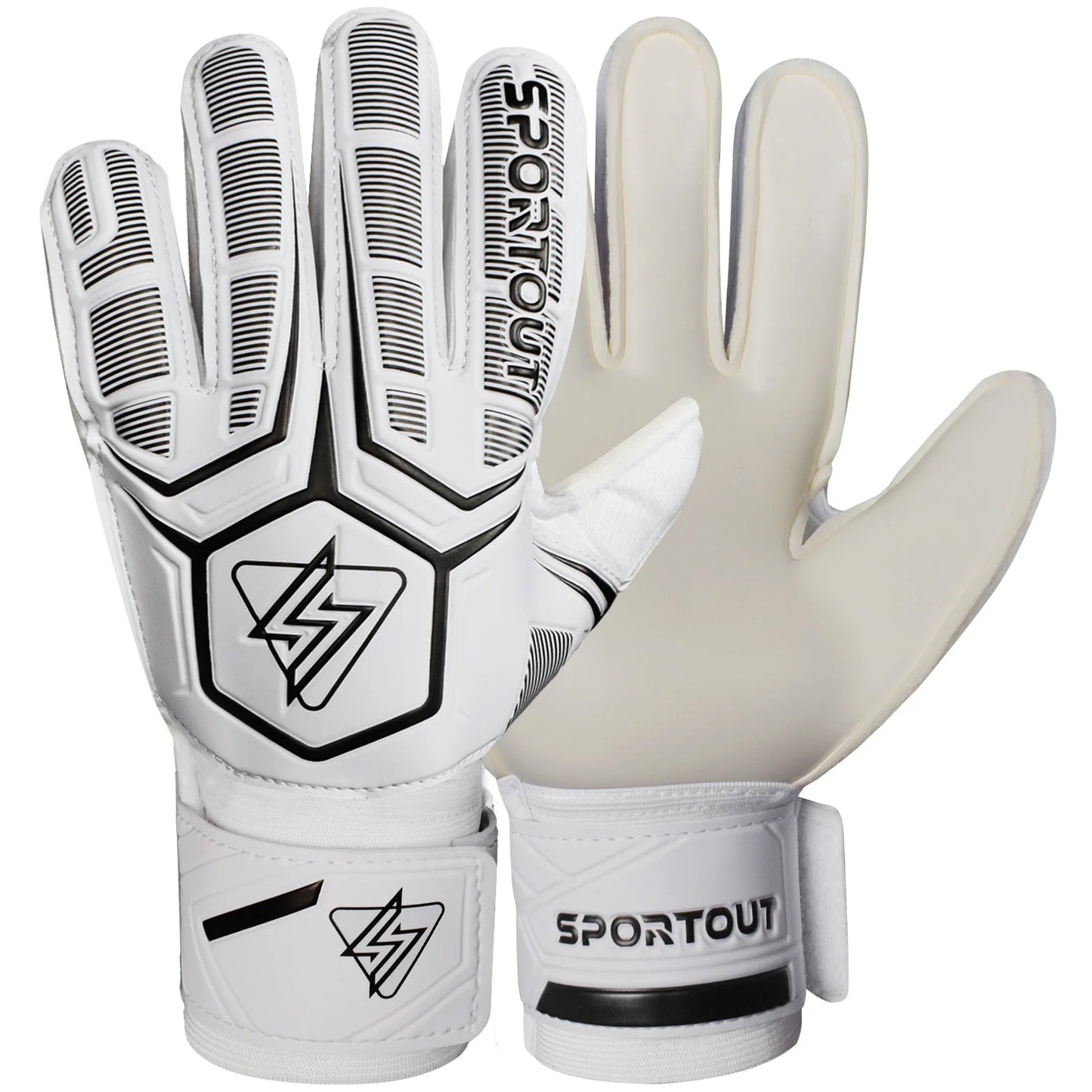 Goalie Gloves, Goalkeeper Gloves with Fingersave, Soccer Gloves, Breathable Soccer Goalie Gloves, 4Mm Latex, for Kids