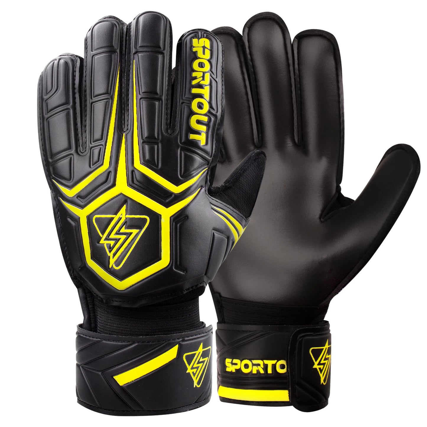 Goalie Gloves, Goalkeeper Gloves with Fingersave, Soccer Gloves, Breathable Soccer Goalie Gloves, 4Mm Latex, for Kids