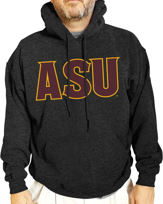 NCAA Adult Cotton Blend Charcoal Hooded Sweatshirt - Made from Ringspun and Versatility