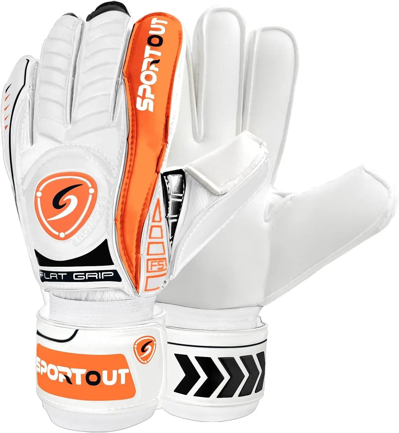 Goalie Gloves, Goalkeeper Gloves with Fingersave, Soccer Gloves, Breathable Soccer Goalie Gloves, 4Mm Latex, for Kids