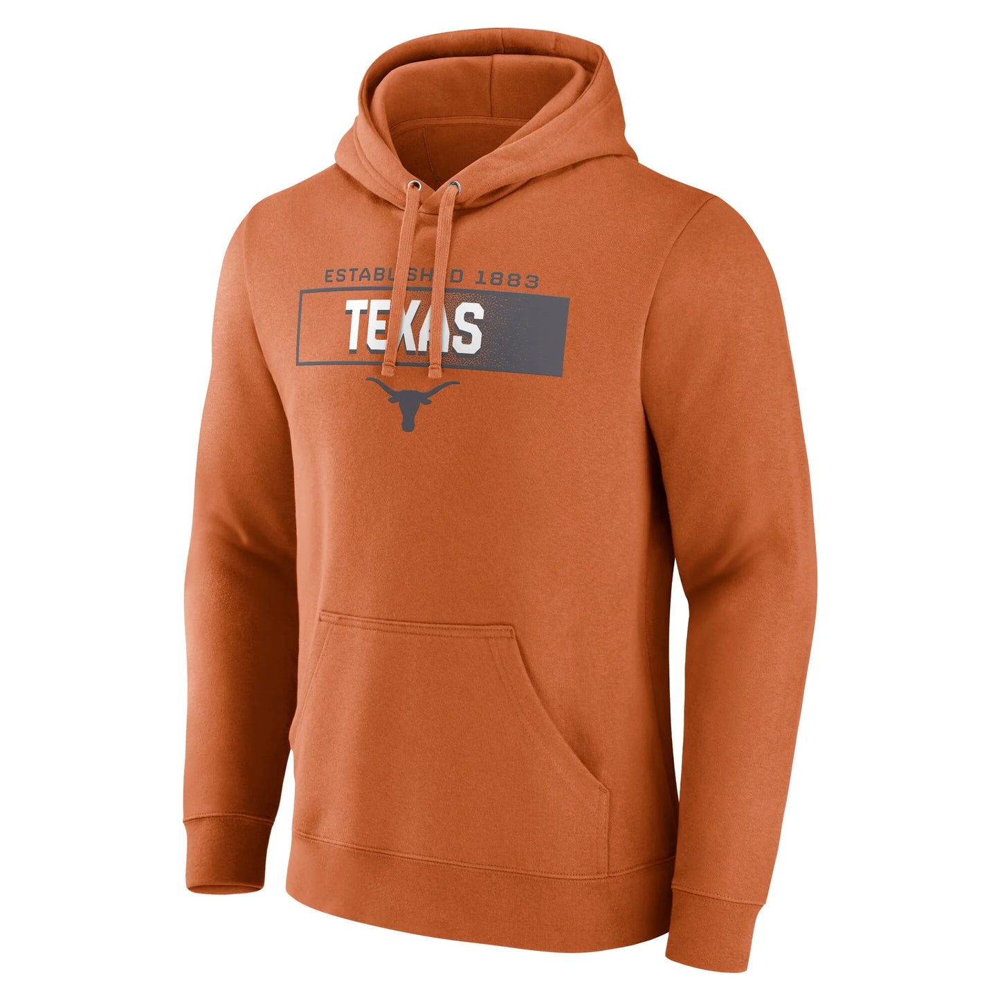 Men'S  Texas Orange Texas Longhorns Iconic Fleece down the Field Pullover Hoodie