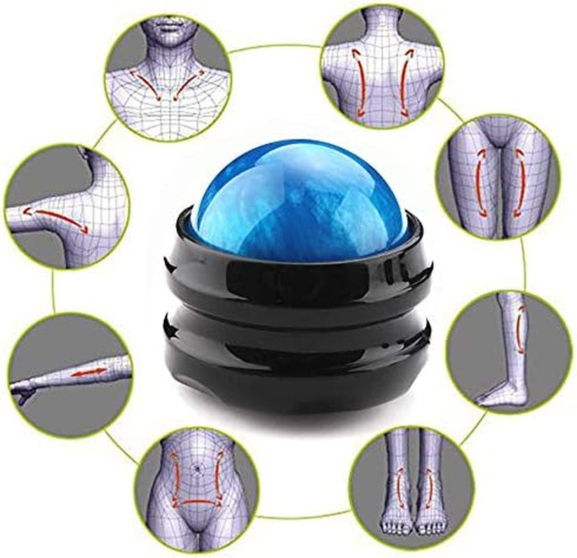 Massage Roller Ball,2-Pack Handheld Massage Therapy and Relax Tool for Sore Musc