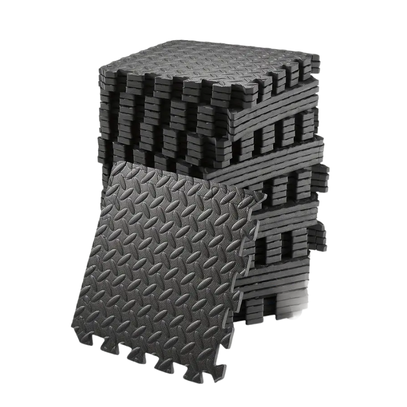 Interlocking Exercise Mat Black Set (48pcs)-0
