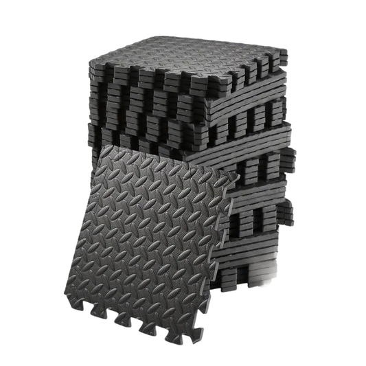 Interlocking Exercise Mat Black Set (48pcs)-0